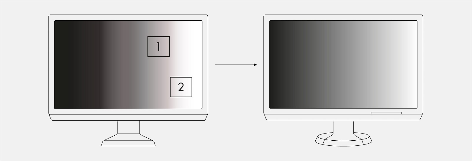 example tonal value banding and shadow banding for conventional monitors 0b5